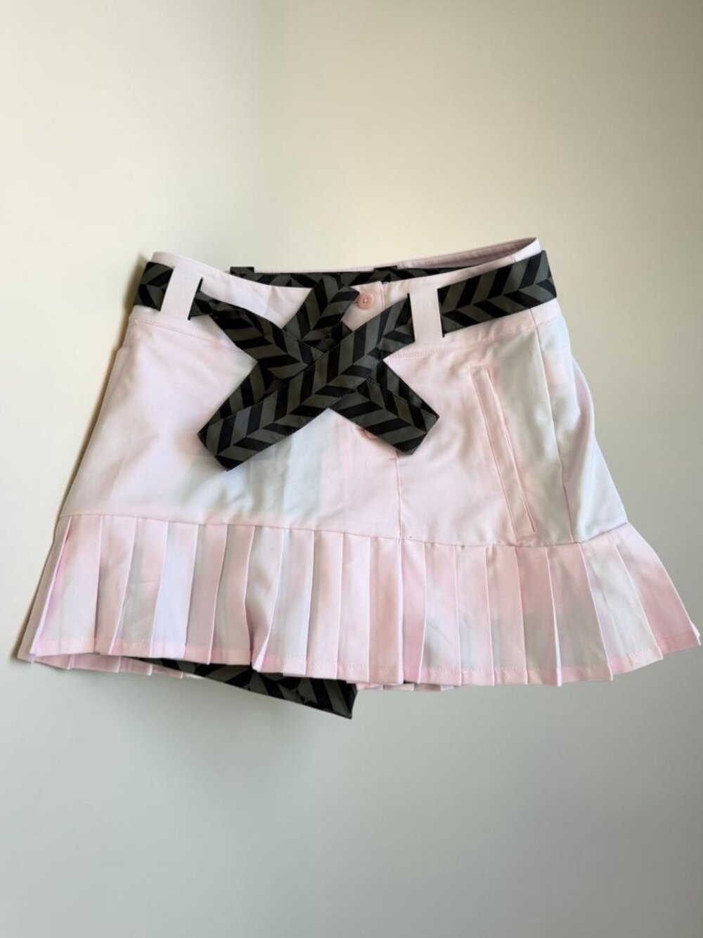 NIKE Women’s Pink Brown Belted Pleated Skort Size 4